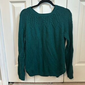 Sonoma Green Cable Knit Women's Sweater